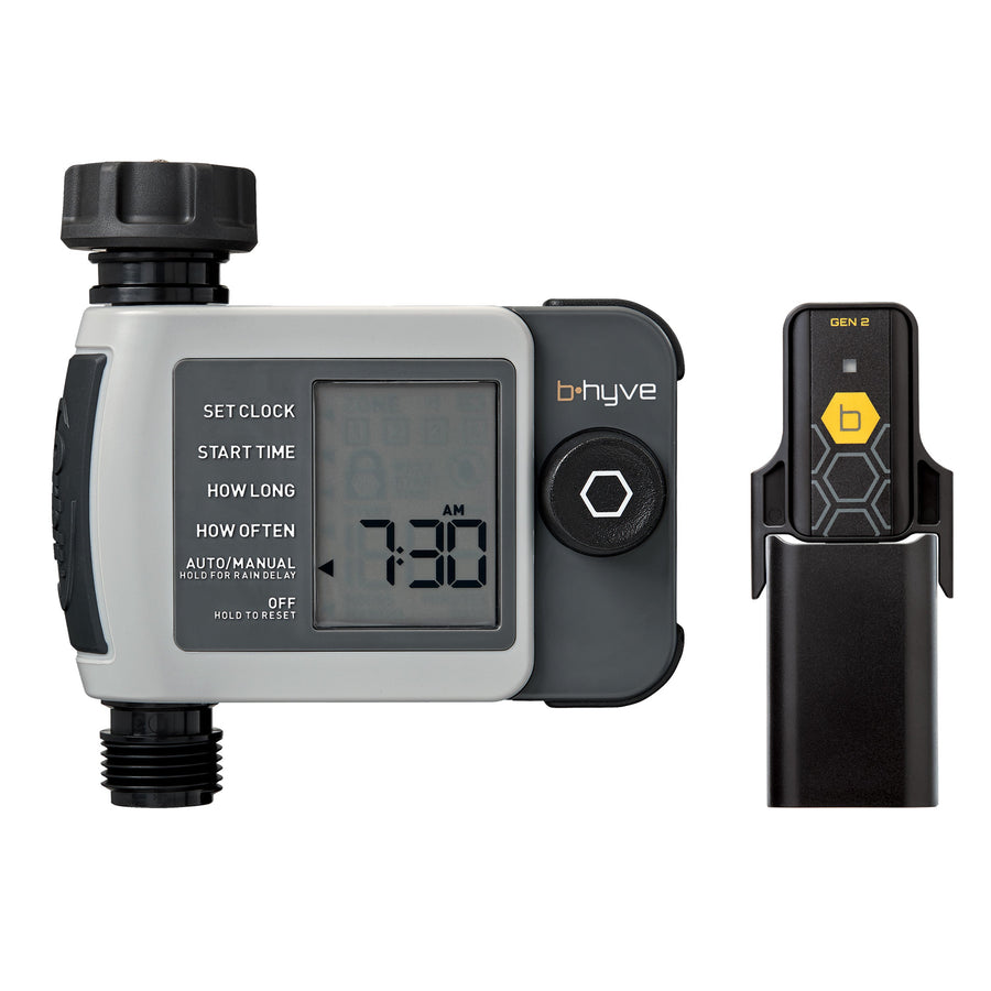B - hyve XD Bluetooth 1 - Outlet Hose Faucet Timer w/Hub | 24516