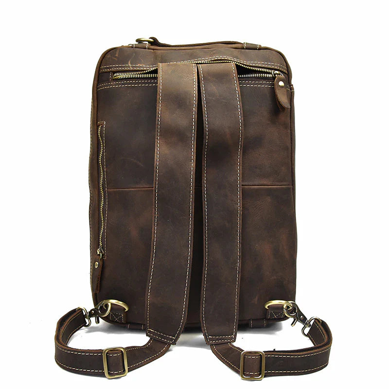 Dublin Leather Backpack Briefcase 2 - in - 1