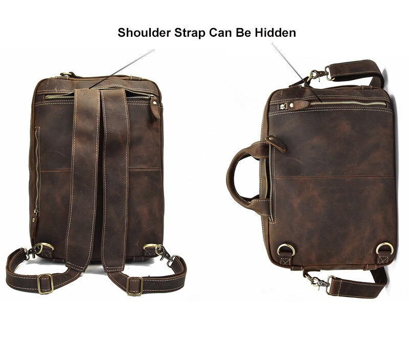 Dublin Leather Backpack Briefcase 2 - in - 1