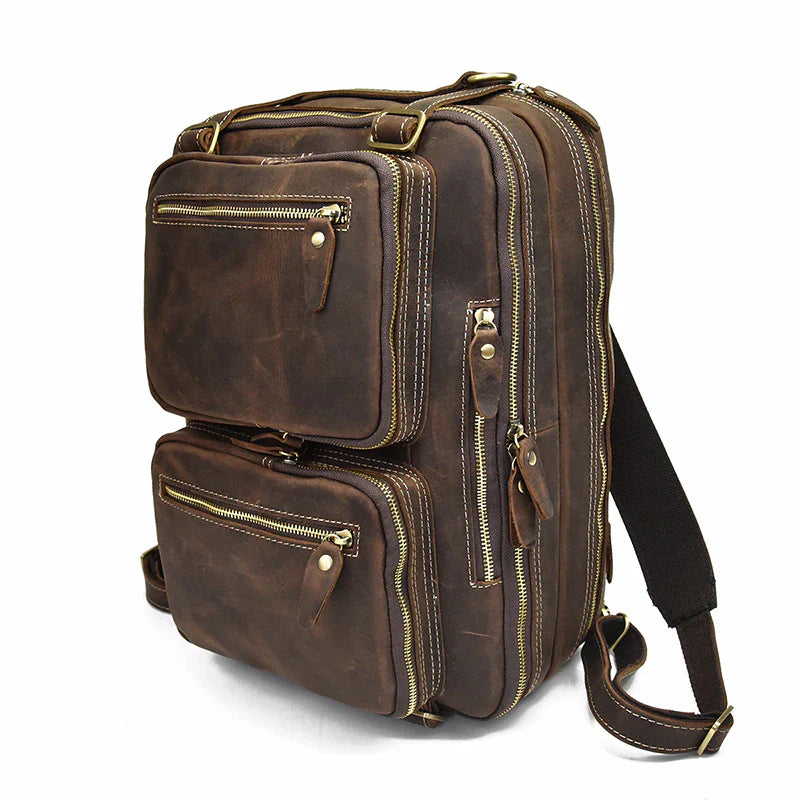 Dublin Leather Backpack Briefcase 2 - in - 1