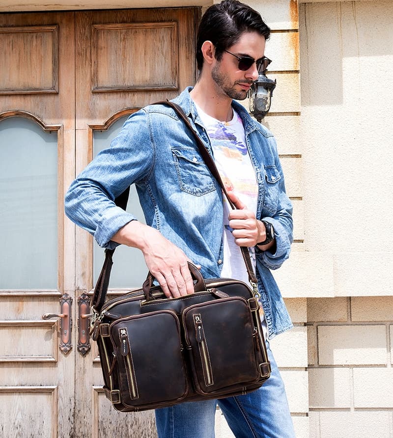 Dublin Leather Backpack Briefcase 2 - in - 1