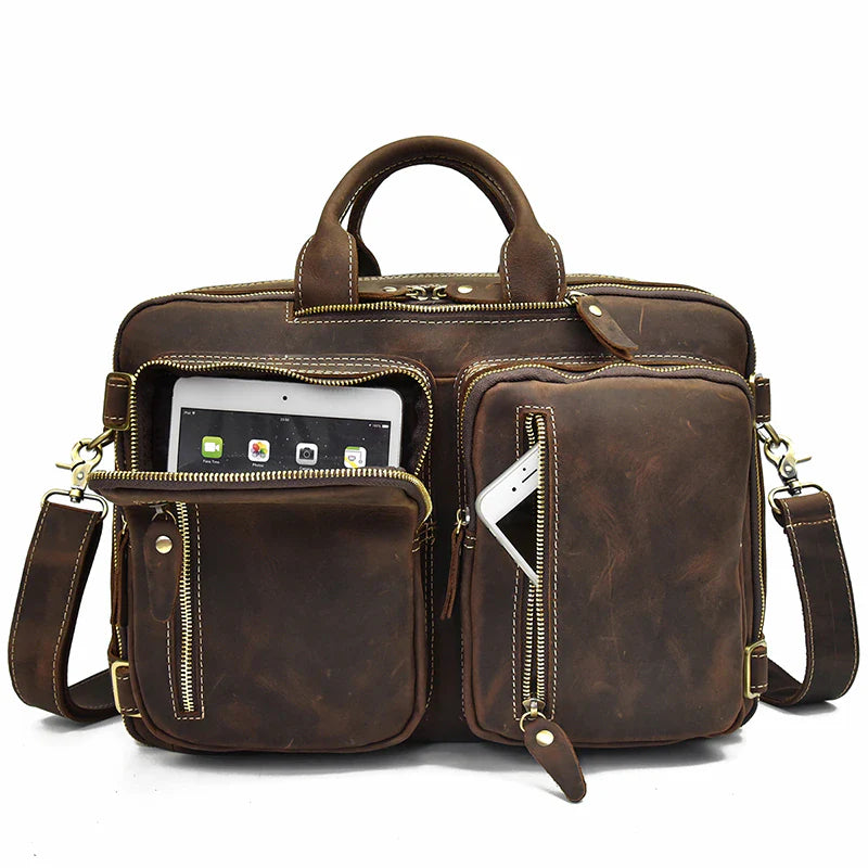 Dublin Leather Backpack Briefcase 2 - in - 1