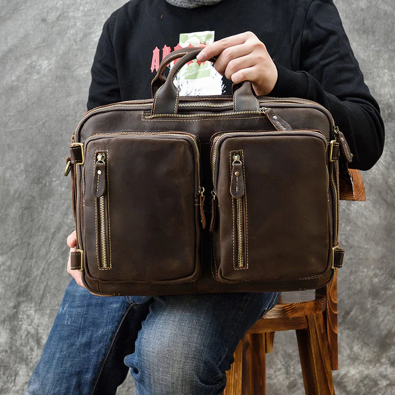 Dublin Leather Backpack Briefcase 2 - in - 1