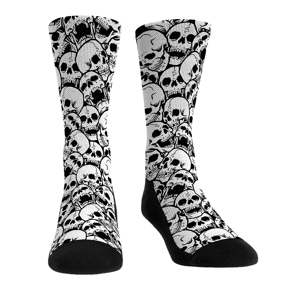 Stacked Skulls Crew Socks