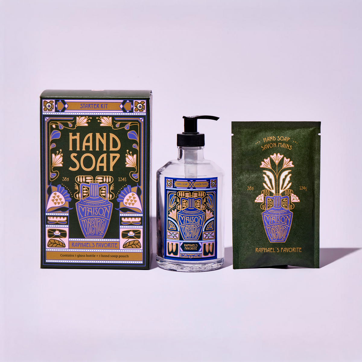 MAISON MASCARELL Luxury Eco-Friendly Hand Soap | Raphael's Favorite Hand Soap Starter Kit