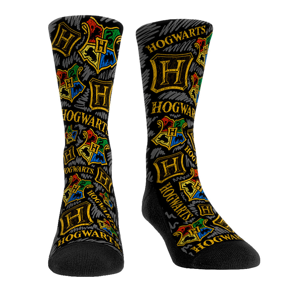 Hogwarts - Logo Sketch Crew Socks
