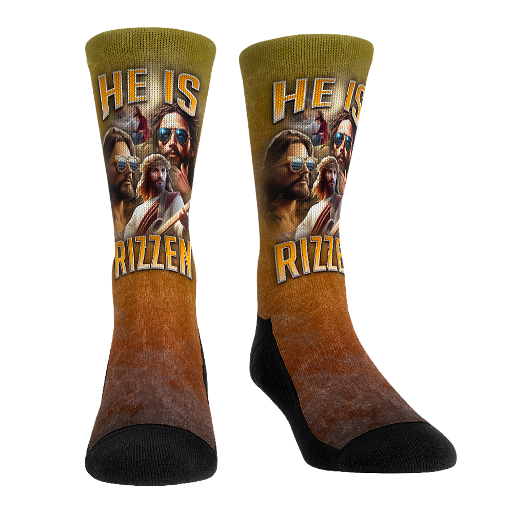 He Is Rizzen Crew Socks