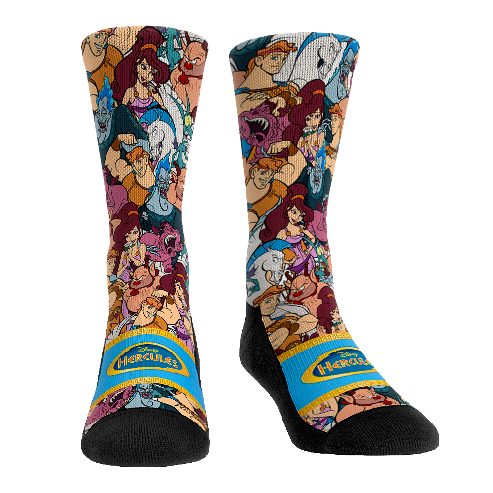 Hercules - Stacked Characters Crew Socks