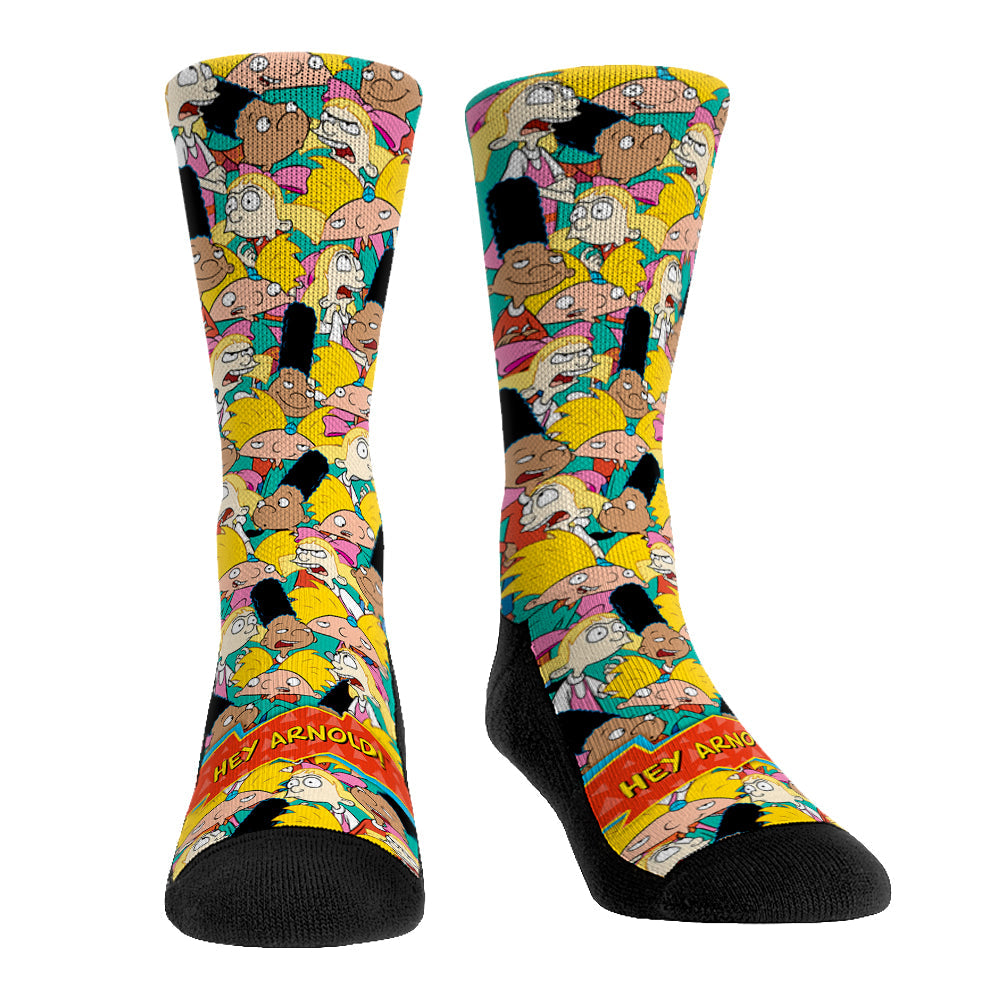Hey Arnold - Stacked Characters Crew Socks