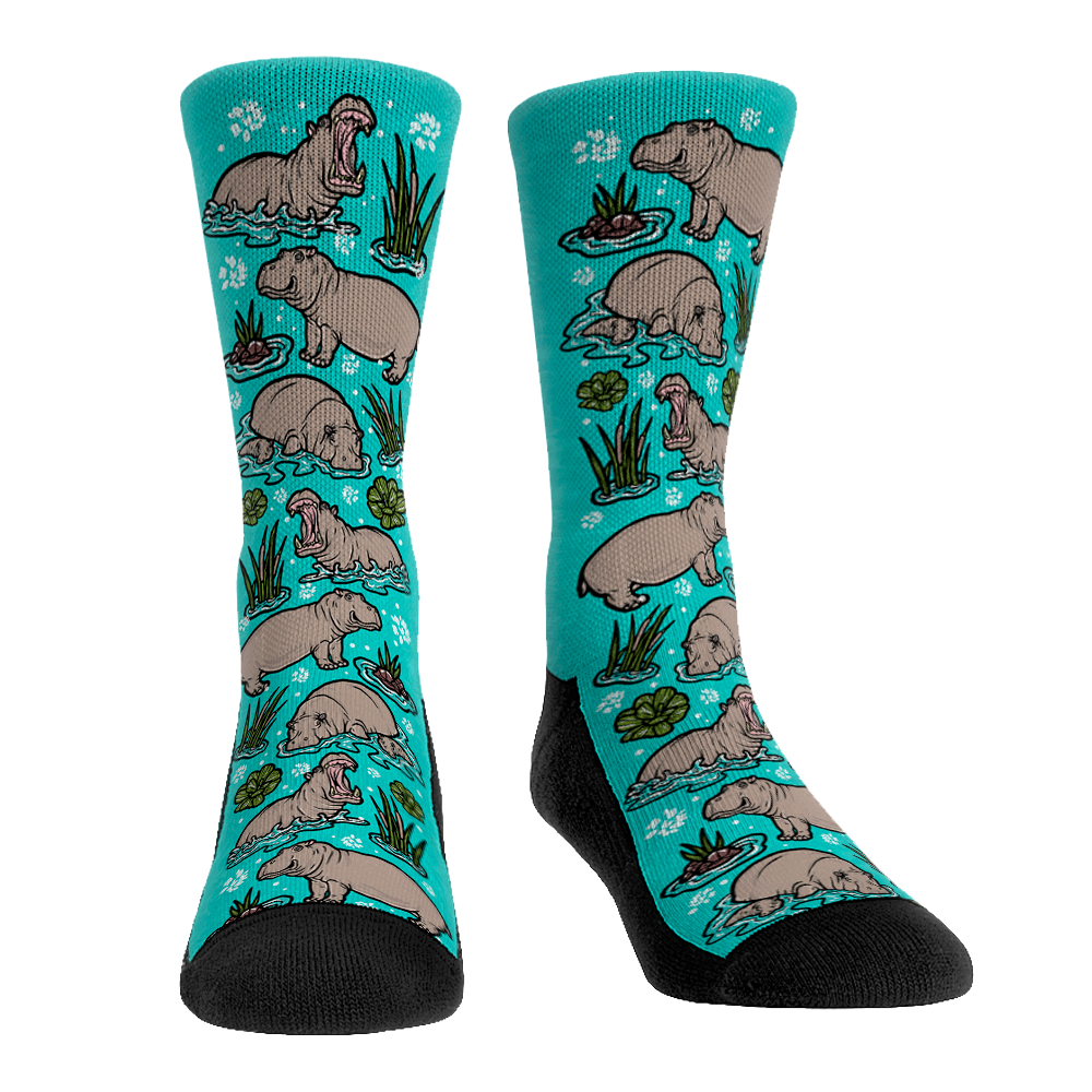 Hippos All-Over Crew Socks