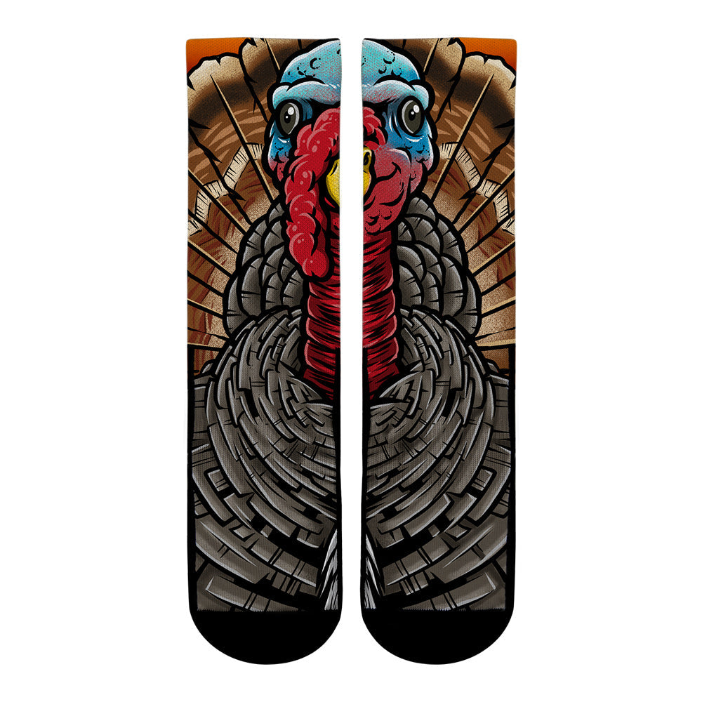 Turkey Split Face Crew Socks