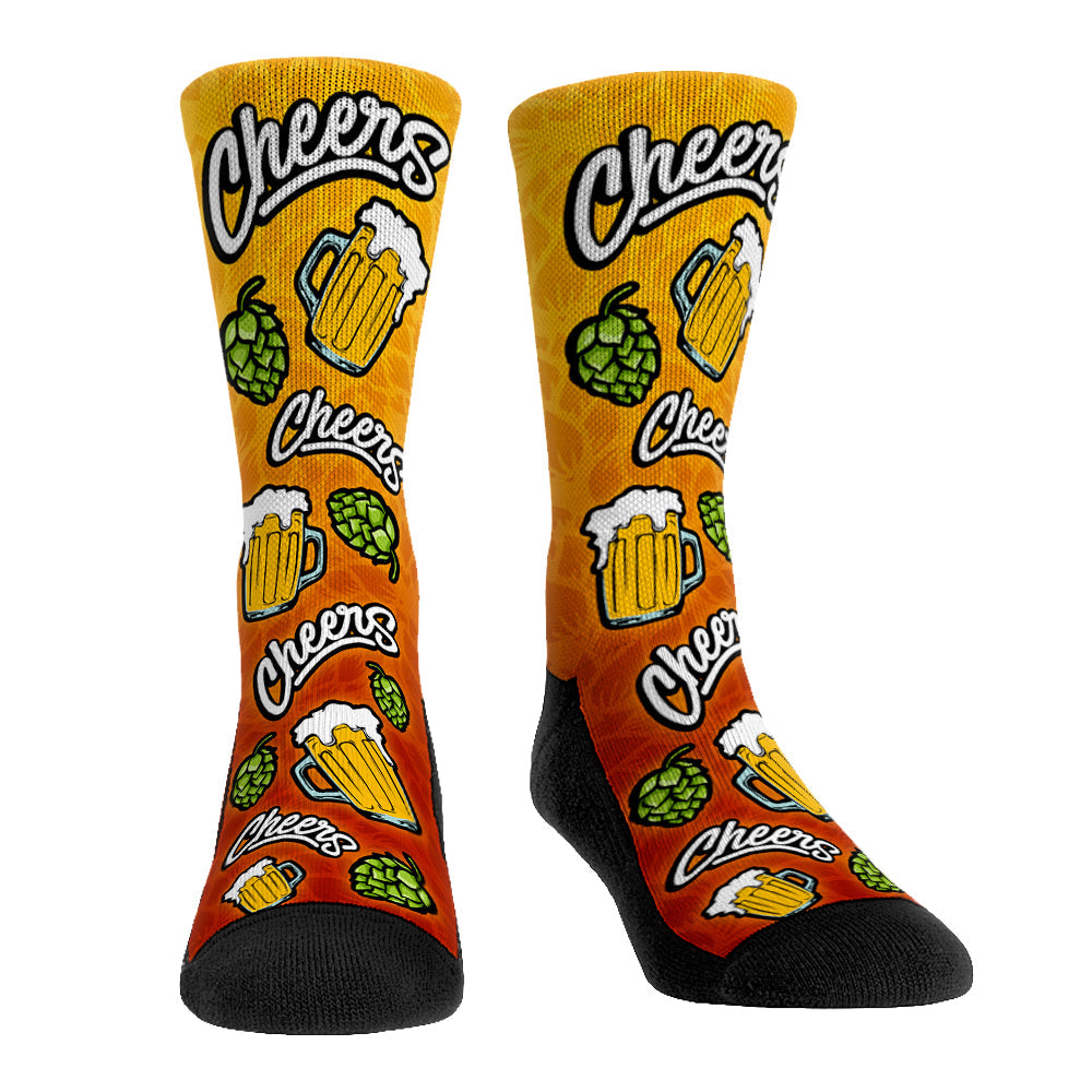 Hoppy Cheers for Beers Crew Socks