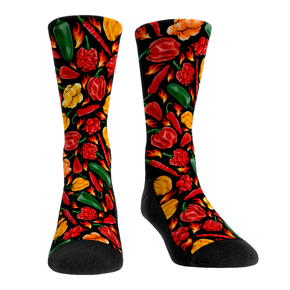 Hot Peppers - All-Over Crew Socks