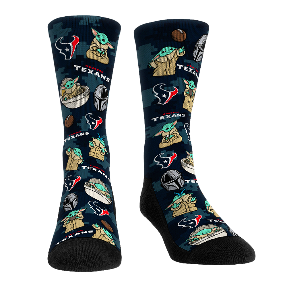 Houston Texans - Star Wars - Grogu All-Over Crew Socks