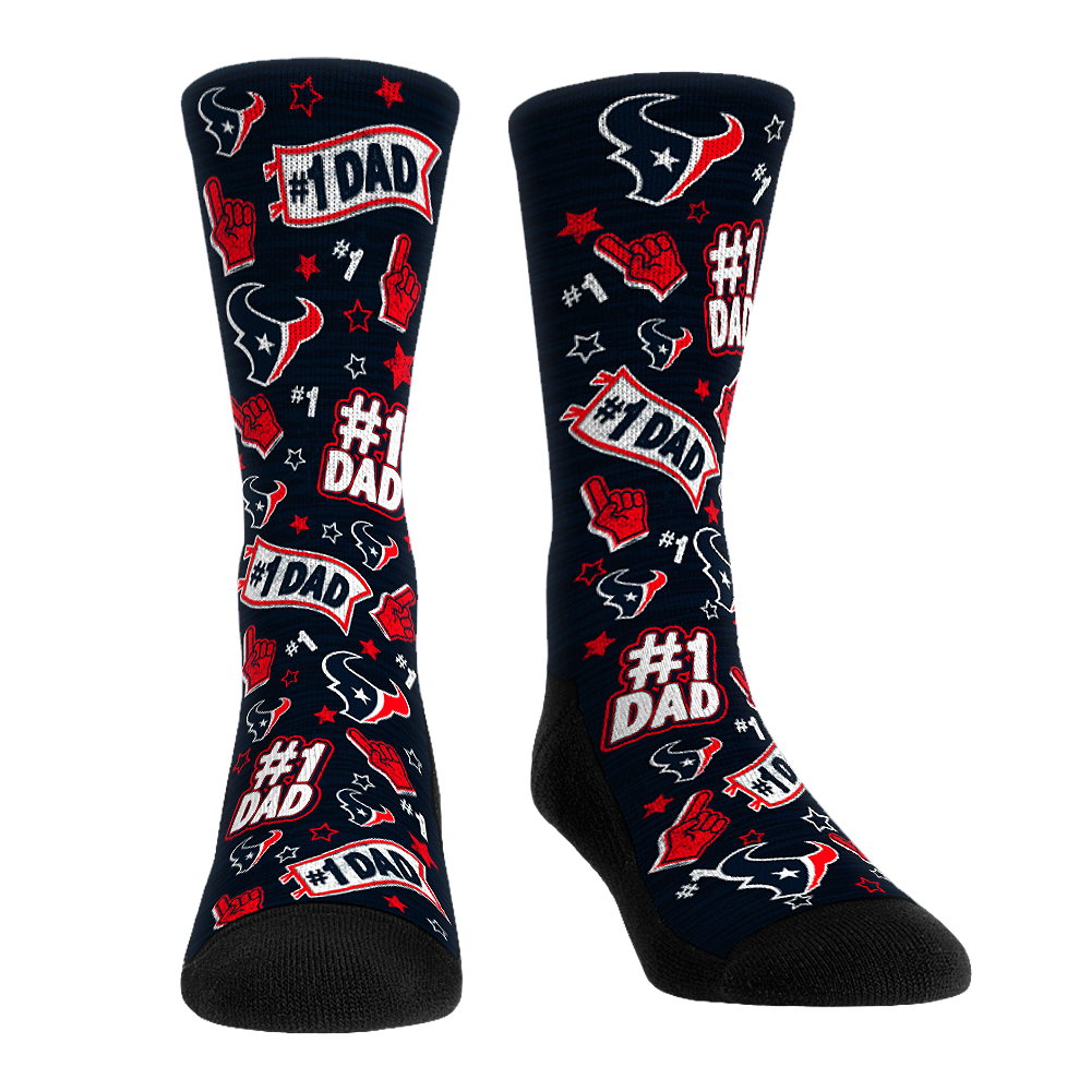Houston Texans - #1 Dad Crew Socks