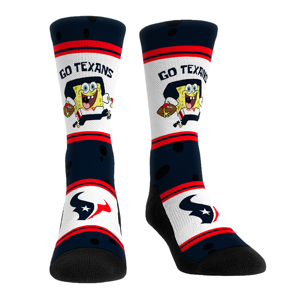 Houston Texans - SpongeBob SquarePants - Team Up Crew Socks