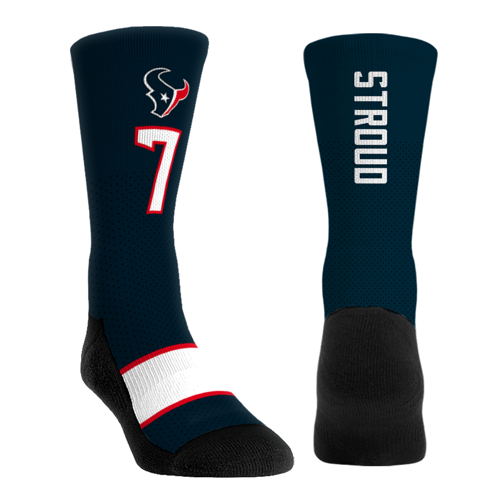 C.J. Stroud - Houston Texans - Jersey (Navy) Crew Socks