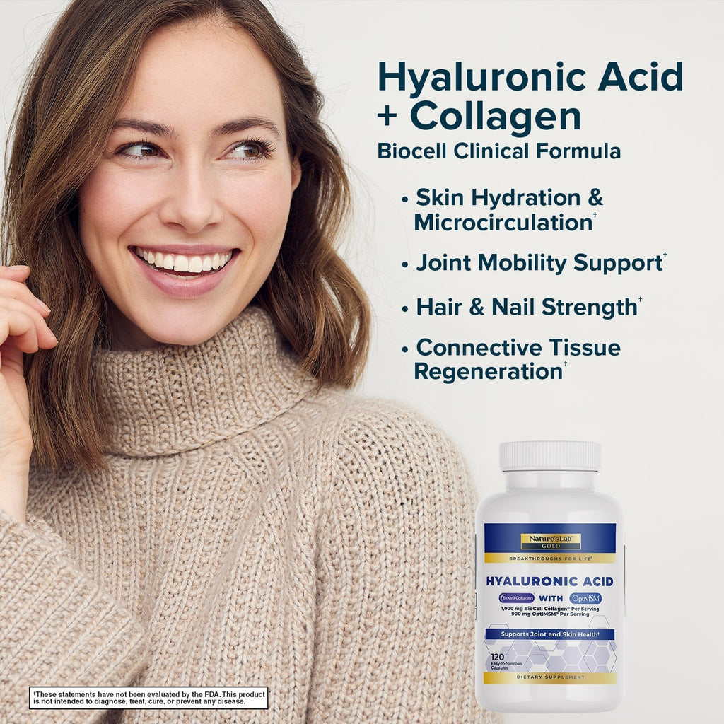 Hyaluronic Acid with BioCell Collagen® & OptiMSM® - 120 Capsules
