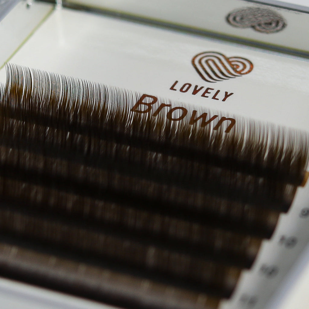 Brown Eyelash Extensions - 20 Lines