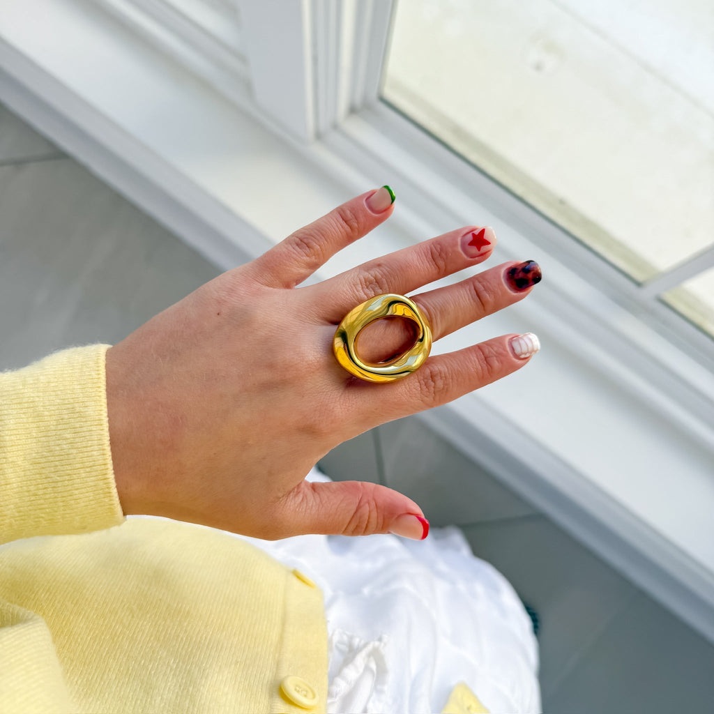 WONDERWALL ‘L’Accessoire’ Halo Gold Ring