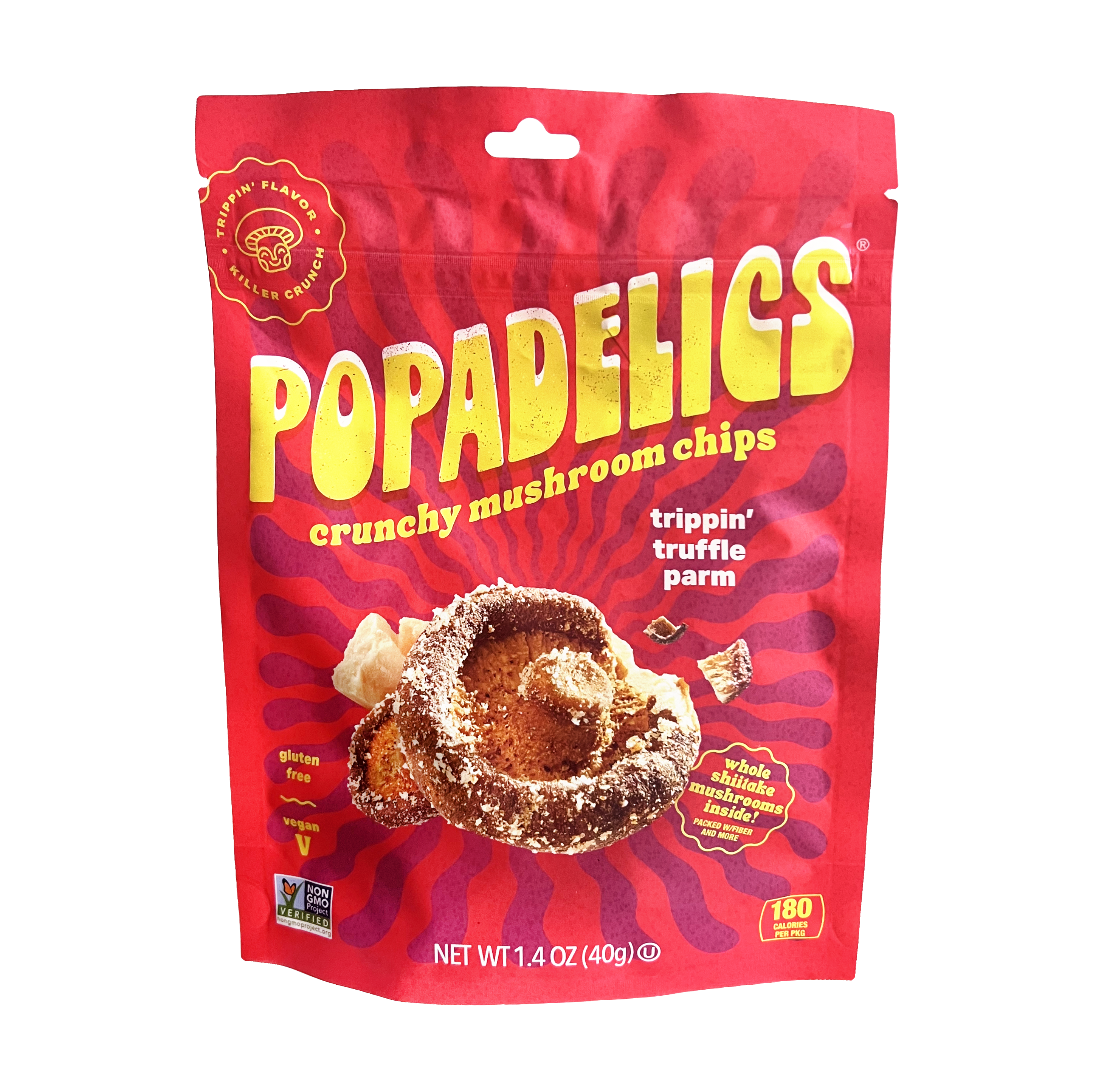 Popadelics Crunchy Mushroom Chips — Trippin' Truffle Parm | 6 - Pack