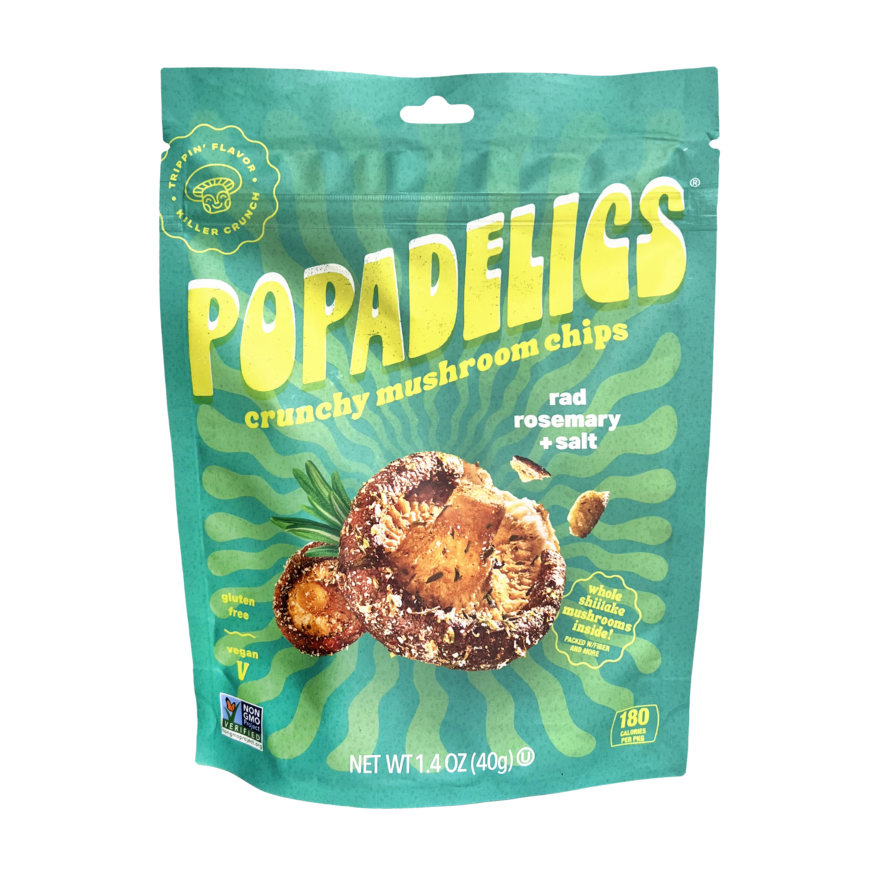 Popadelics Crunchy Mushroom Chips — Variety Pack | All 3 Flavors | 6 - Pack