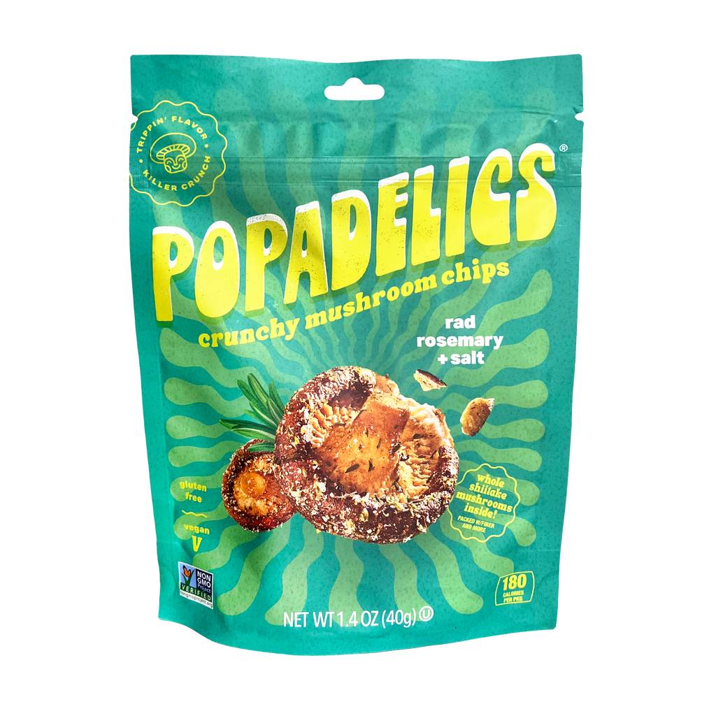 Popadelics Crunchy Mushroom Chips — Rad Rosemary + Salt | 6 - Pack