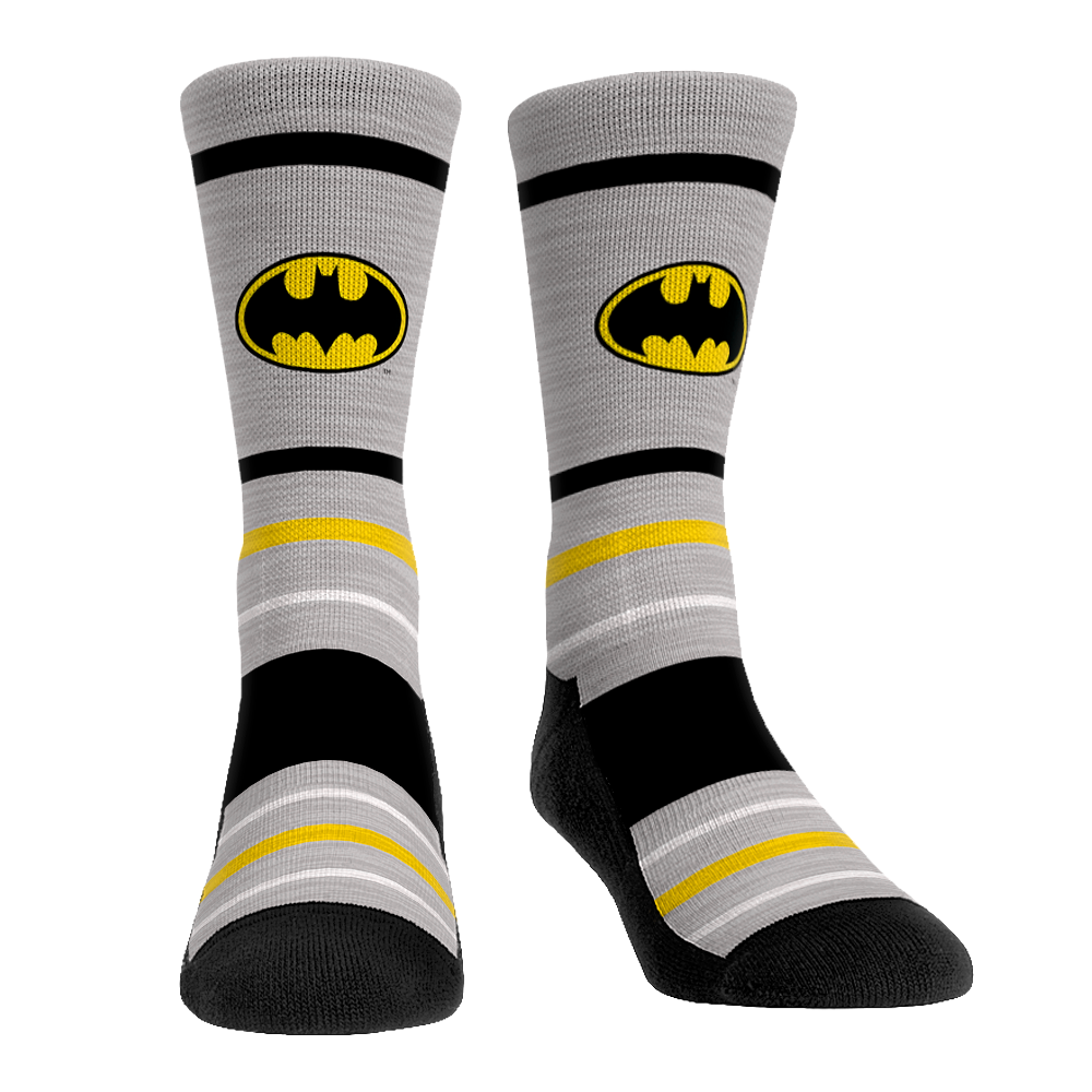 DC Comics Batman - Classic Stripes (Iconic Logo) Crew Socks