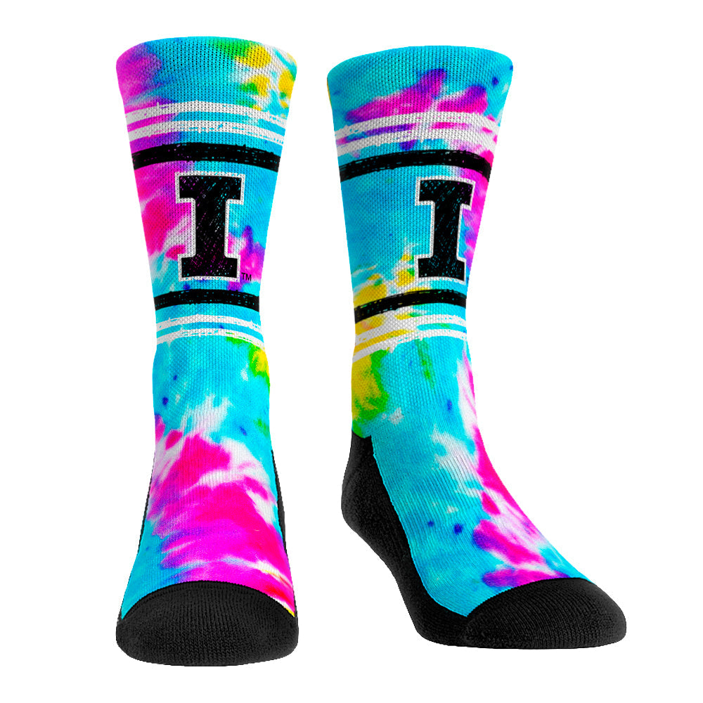Illinois Fighting Illini - Multicolor Crew Socks