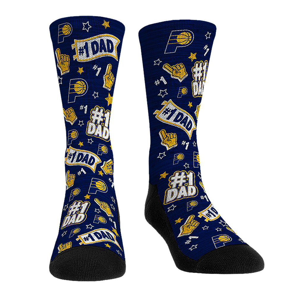 Indiana Pacers - #1 Dad Crew Socks