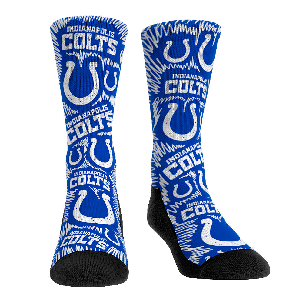 Indianapolis Colts - Logo Sketch Crew Socks