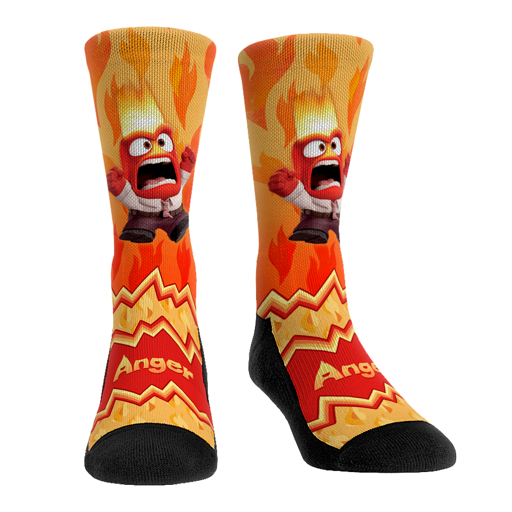 Inside Out - Anger - Showtime Crew Socks