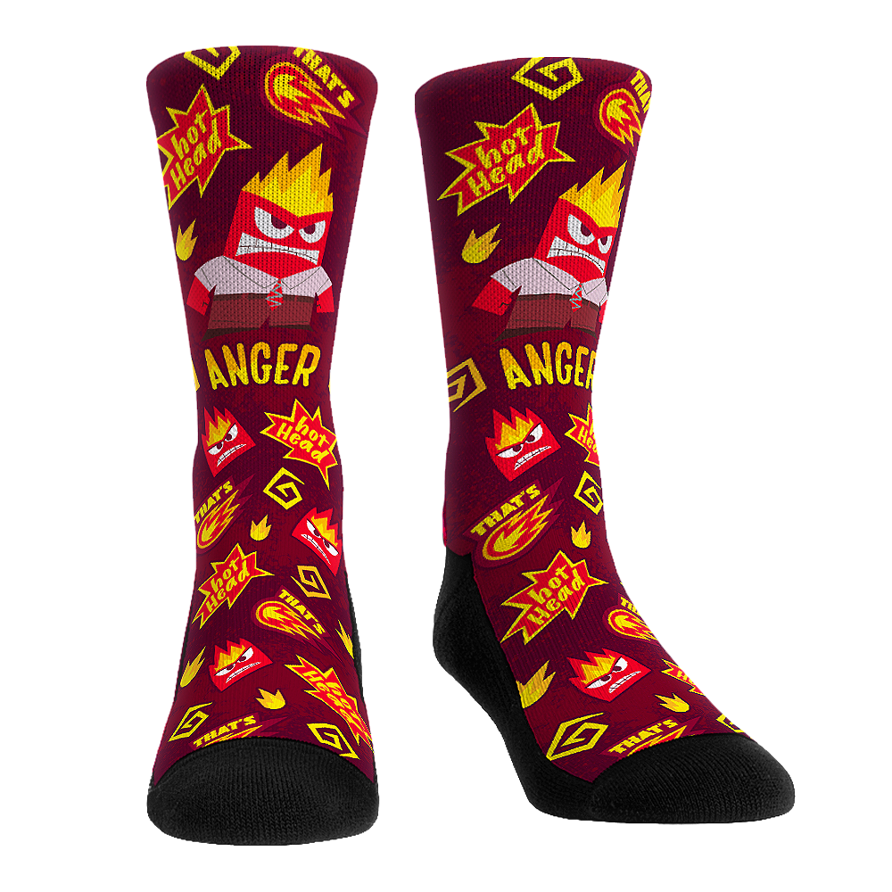 Inside Out 2 - Anger - All-Over Crew Socks