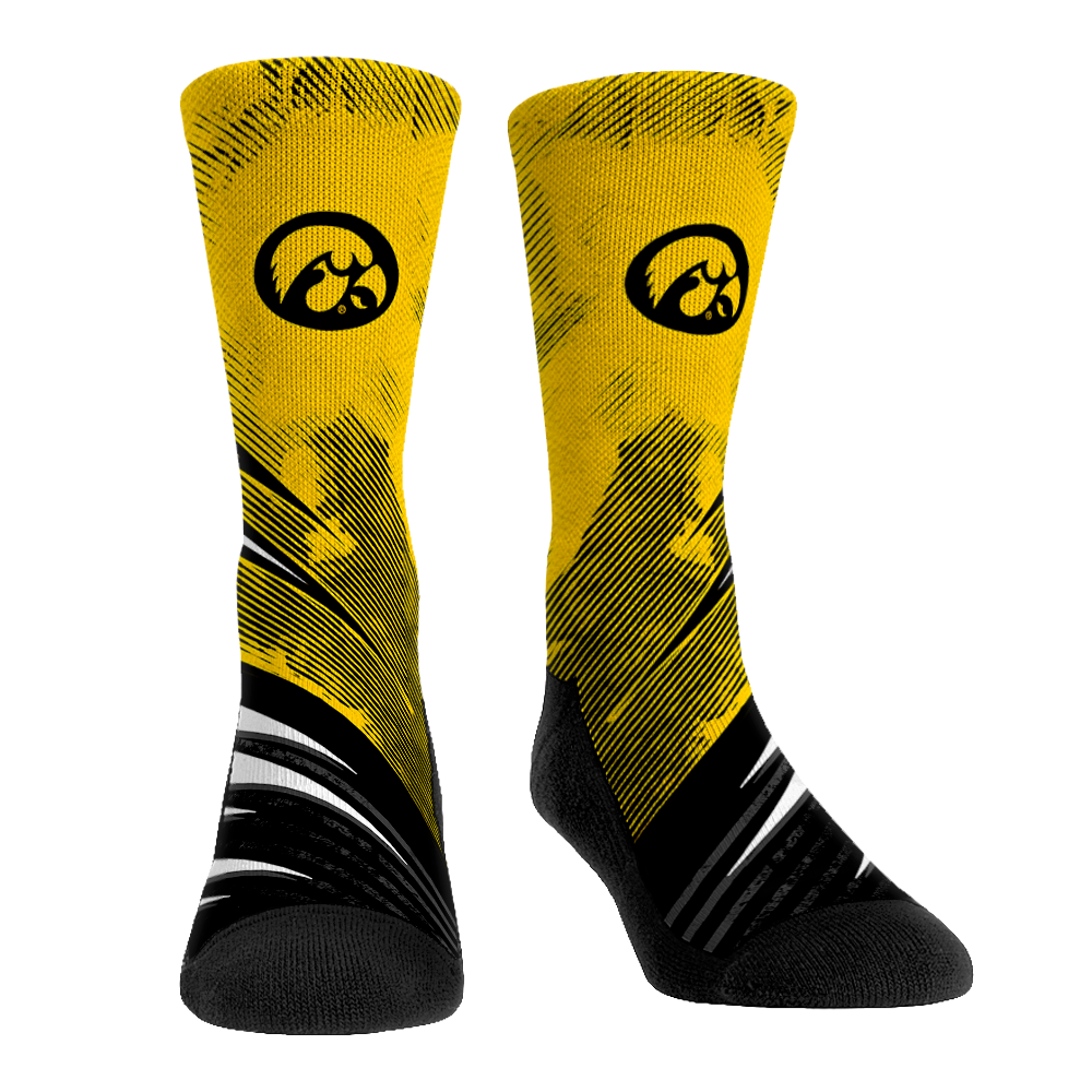 Iowa Hawkeyes - Slash Slant Crew Socks