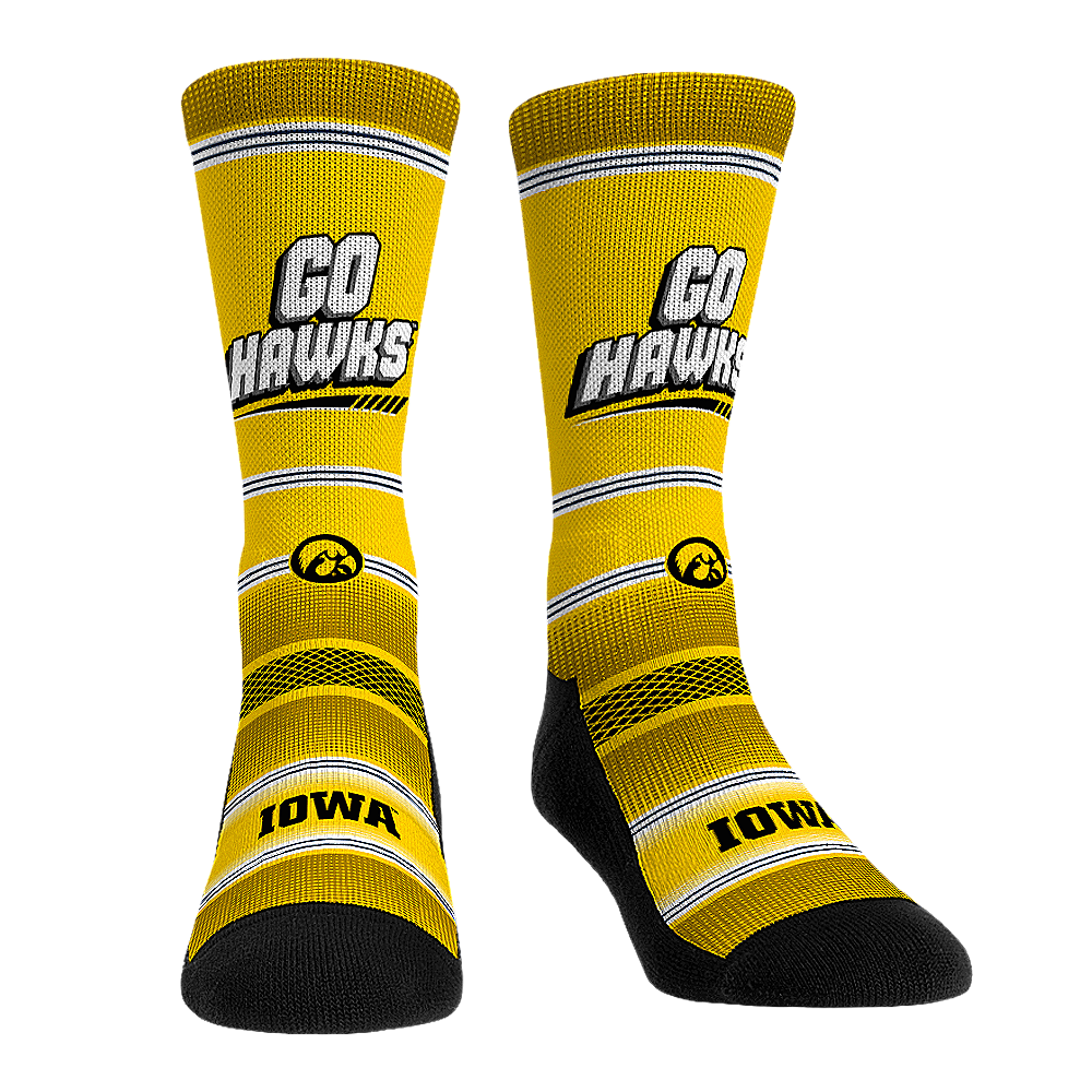Iowa Hawkeyes - Go Hawks Crew Socks