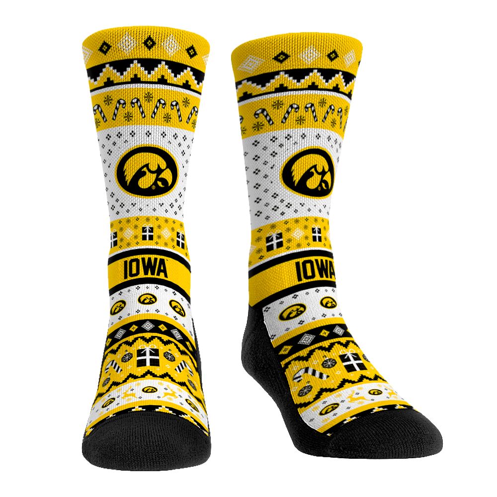 Iowa Hawkeyes - Tacky Sweater Crew Socks