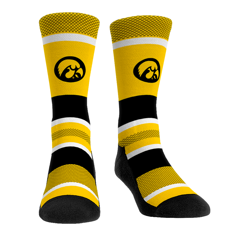 Iowa Hawkeyes - Tech Stripe Crew Socks