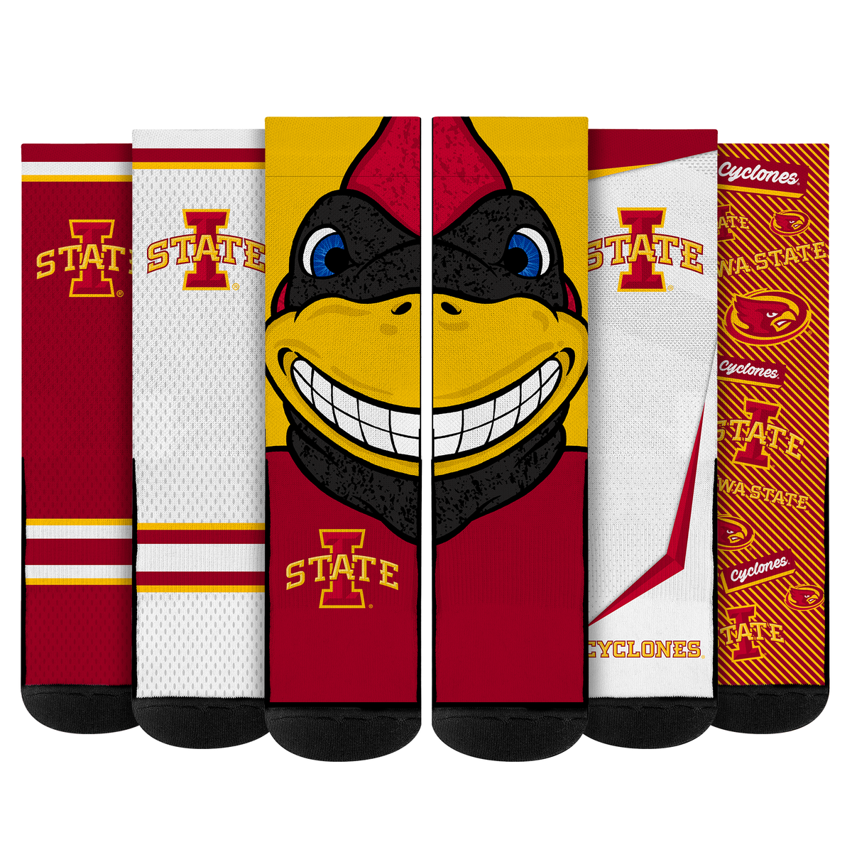 Iowa State Cyclones - Super Fan Crew Socks 5-Pack