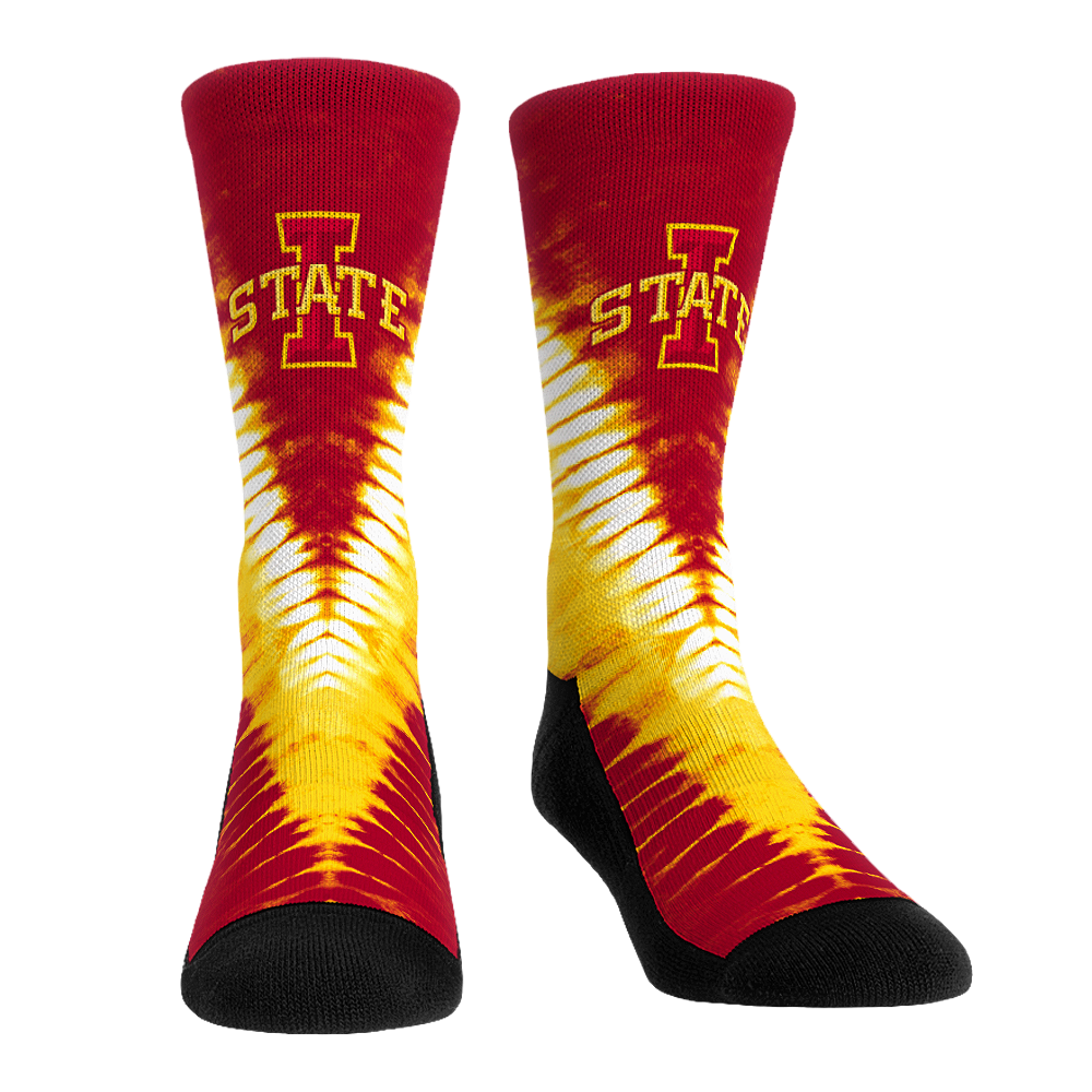 Iowa State Cyclones - V Shape Tie Dye Crew Socks
