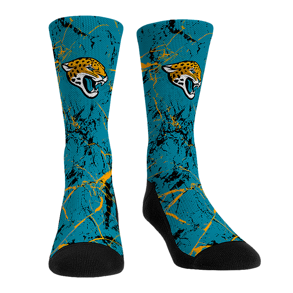 Jacksonville Jaguars - Cracked Marble Crew Socks