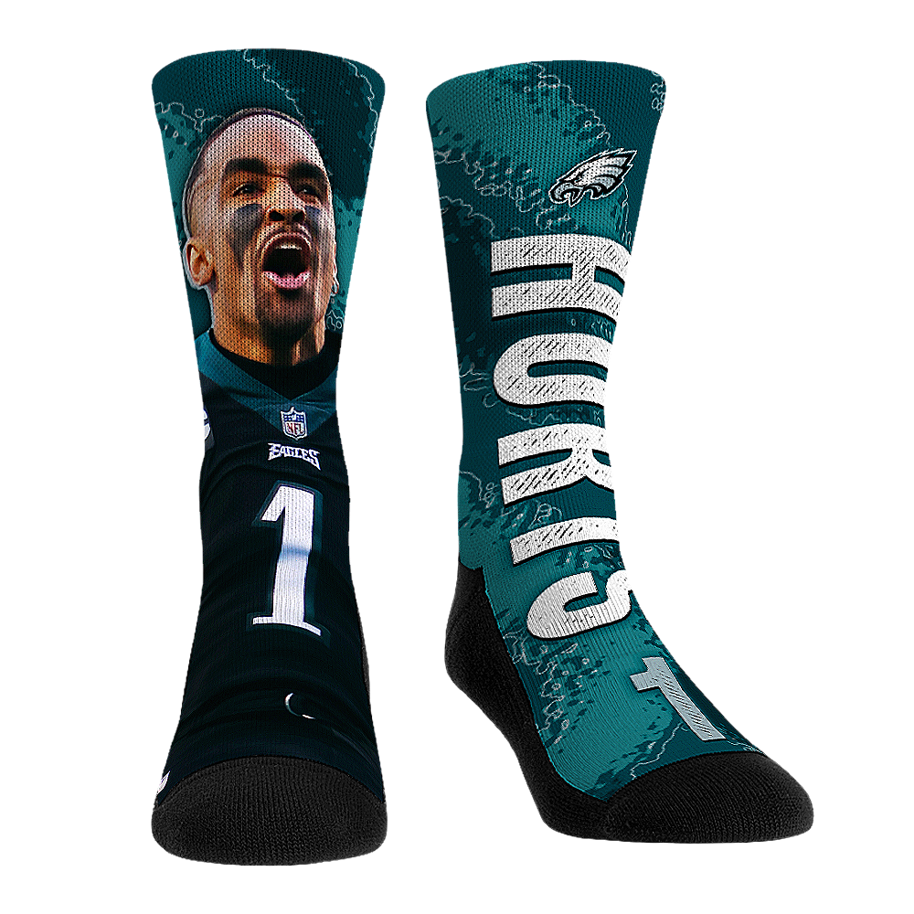 Jalen Hurts - Philadelphia Eagles - Big Player Crew Socks