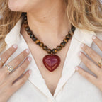 WONDERWALL ‘L’Accessoire’ Janel Tiger Eye Gemstone Necklace