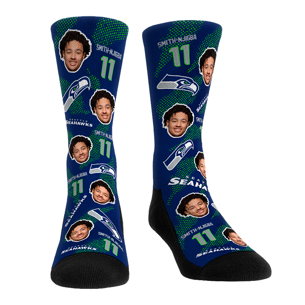 Jaxon Smith-Njigba - Seattle Seahawks - Football Guy Crew Socks