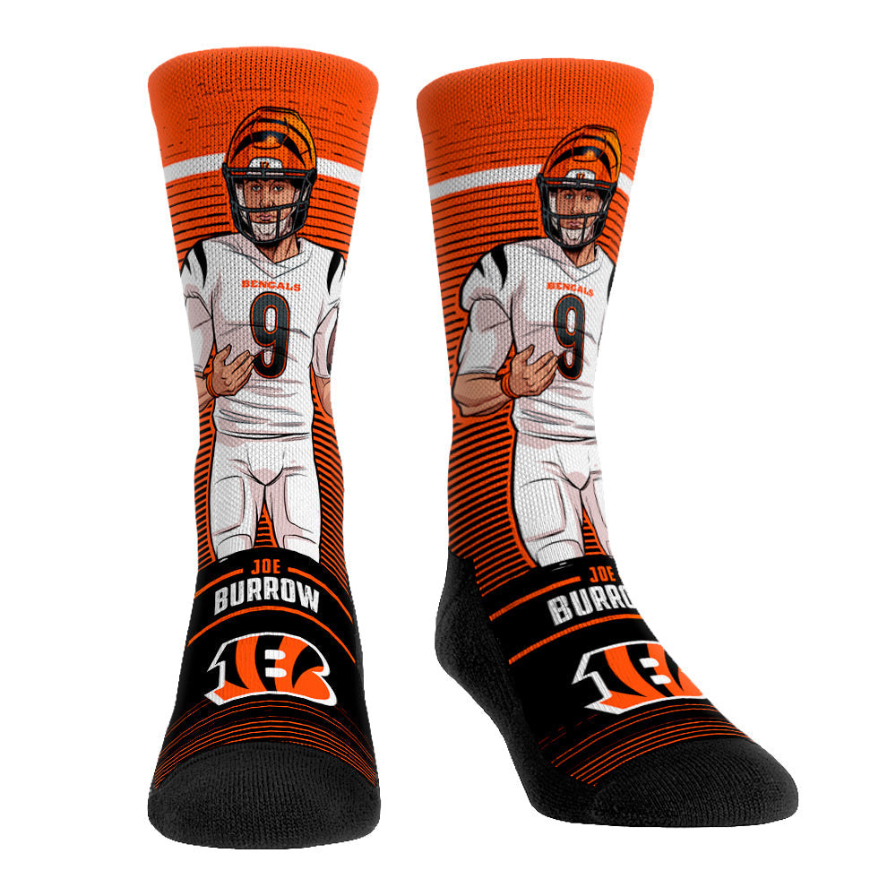 Joe Burrow - Cincinnati Bengals - Big Shot Crew Socks