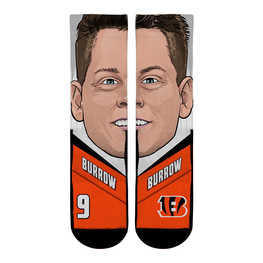 Joe Burrow - Cincinnati Bengals - Game Face Crew Socks