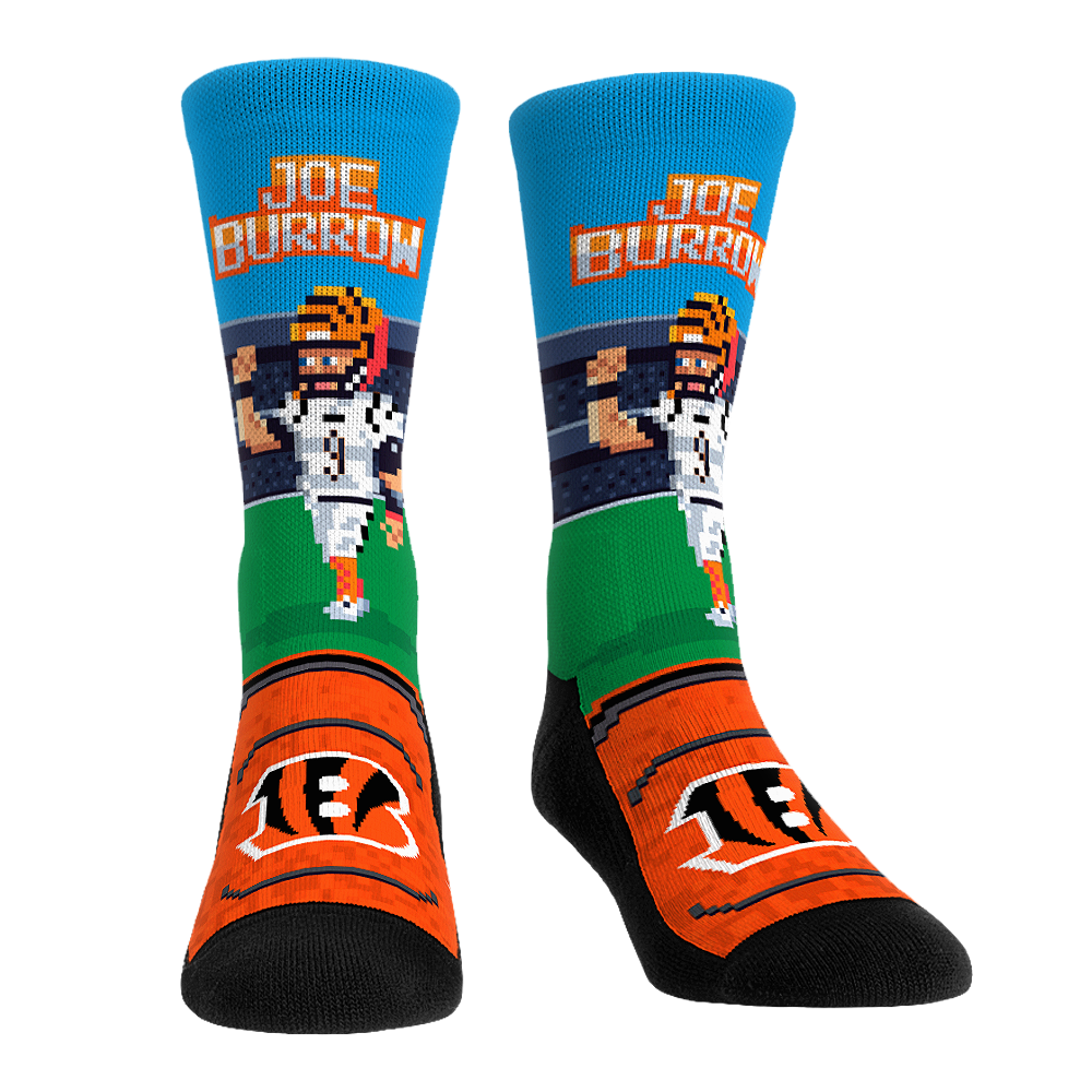 Joe Burrow - Cincinnati Bengals - 8-Bit (Box Set) Crew Socks