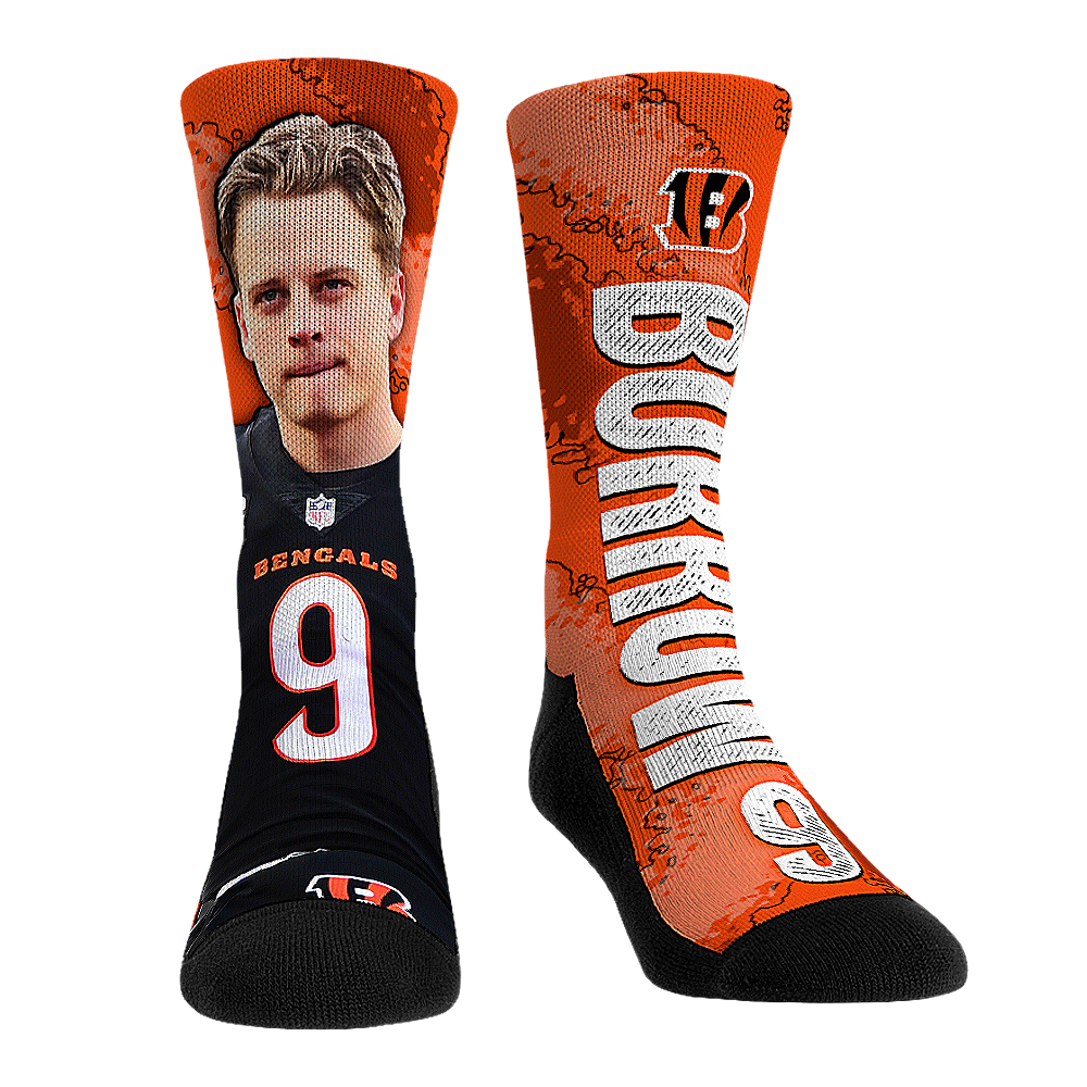 Joe Burrow - Cincinnati Bengals - Big Player Crew Socks