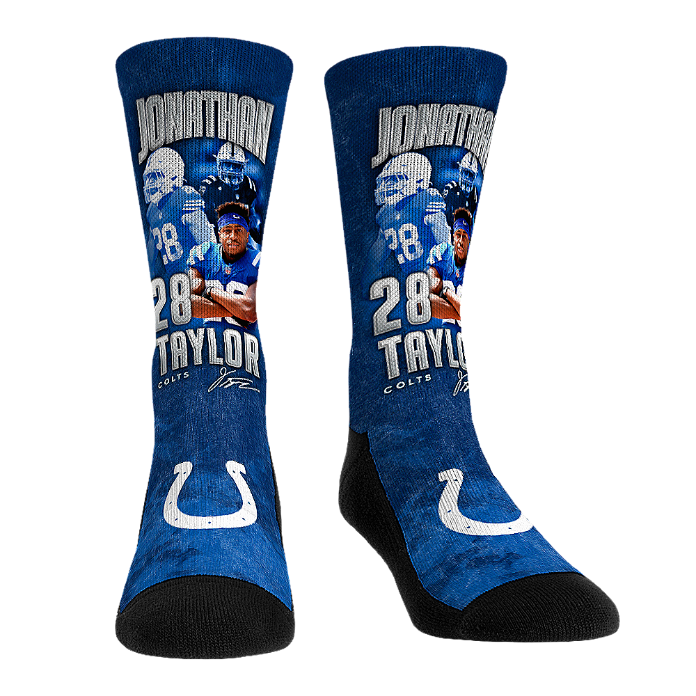 Jonathan Taylor - Indianapolis Colts - Retro Photo Crew Socks