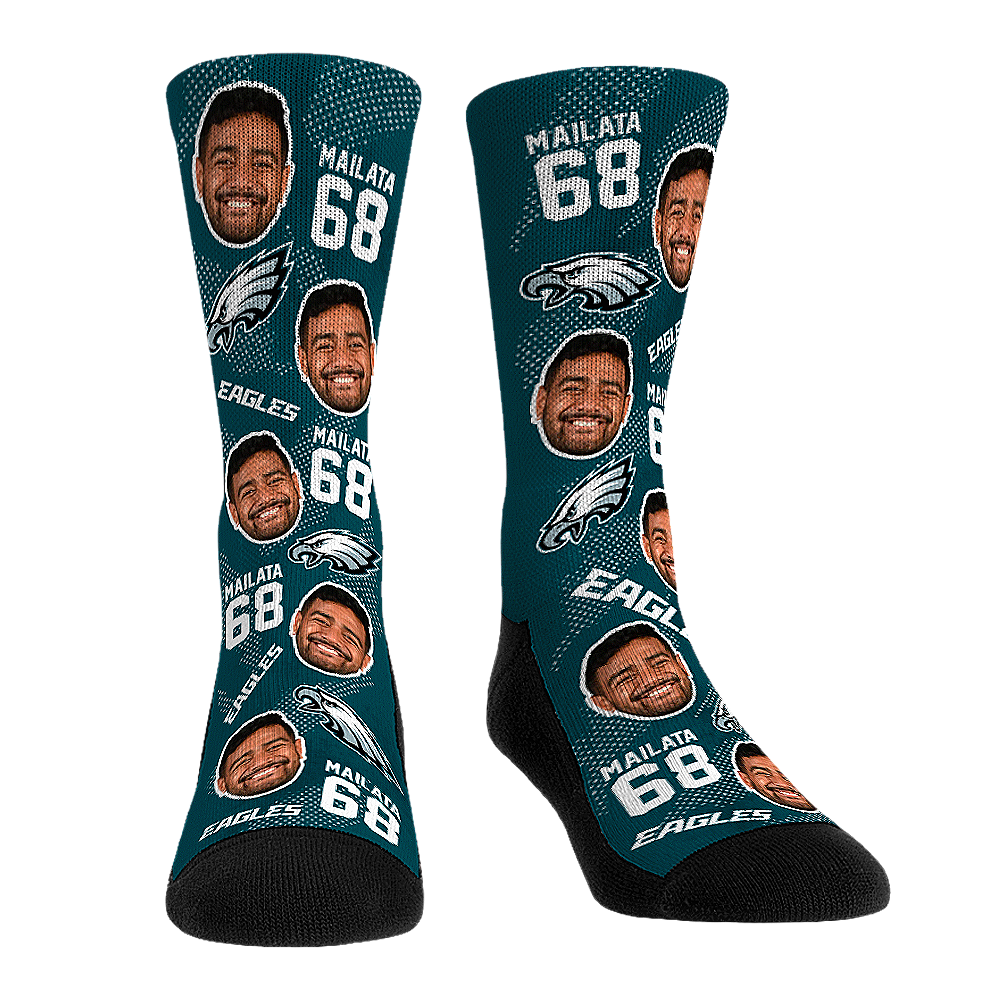 Jordan Mailata - Philadelphia Eagles - Football Guy Crew Socks