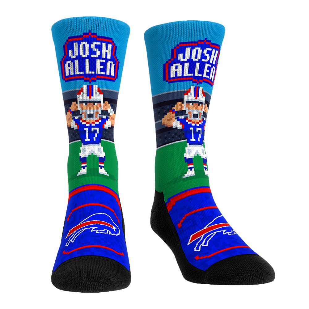 Josh Allen - Buffalo Bills - 8-Bit (Box Set) Crew Socks